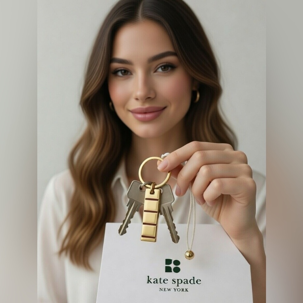 Kate Spade  Key Chain with Kate Spade dust bag